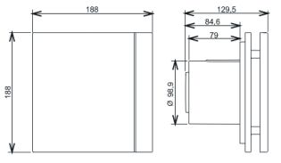 wentylator łazienkowy SILENT DESIGN small wykres1