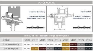 Automatyczny nawiewnik powietrza Ventec VT 101 (dł.399 mm)