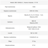 Rozdzielnica dźwigowa ERB 100ADz1L