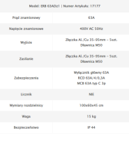 Rozdzielnica dźwigowa ERB 63ADz1