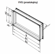 Łącznik elastyczny prostokątny VVG 